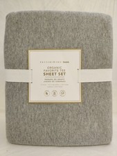Pottery Barn Teen Organic Favorite Tee XL Twin Sheet Set 3-Pieces Heathered Grey