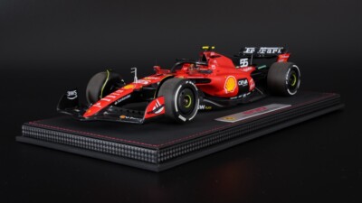 BBR 1:18 Ferrari SF-23 #55 Carlos Sainz Winner Singapore GP 2023
