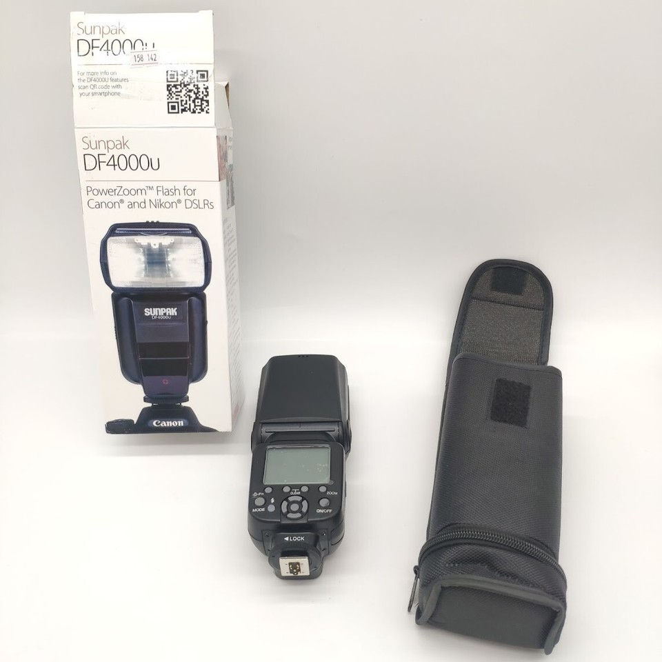 Sunpak DF4000U External Flash For Canon & Nikon Cameras 90729613230 eBay