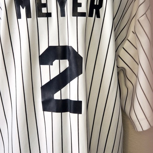 Teamwork Athletic Black And White Baseball Max Meyer Number 2 Button Up Size: XL - Picture 4 of 6