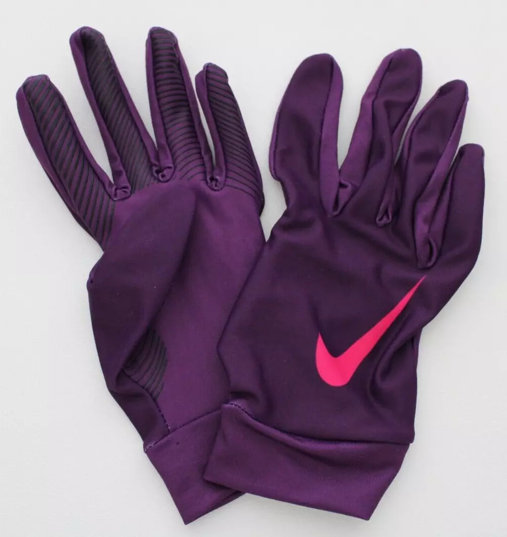 Nike Youth Base Layer Liner Gloves Youth Medium Night Purple Vivid Pink