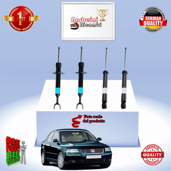 KIT 4 DÄMpfer Vorn + Hinten VW Passat 1.6 75KW 102PS AB 2001 -> A129-image