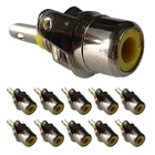 10x RCA Recessed Socket for Soldering Yellow Video Audio Coupler RCA Female RCA