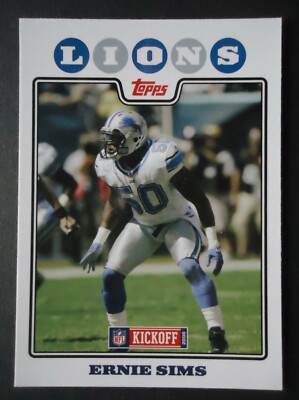 NFL 147 Ernie Sims Detroit Lions Topps 2008