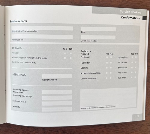 MERCEDES C CLASS SERVICE BOOK GENUINE COVERS ALL MODELS PETROL/DIESEL ALL - Picture 3 of 3