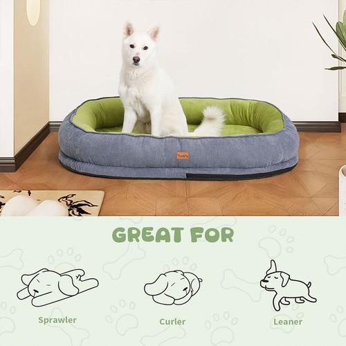 Orthopedic Pet Cat Dog Calming Bed Memory Foam Washable Removable Cover 4 Sizes - Picture 25 of 33