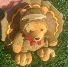 Vintage Winnie The Pooh Thanksgiving Turkey Plush Disney World 2003 Theme Park