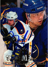 Craig Muni #21 Signed 1994-95 Flair NHL Hockey Card Sabres Auto AU