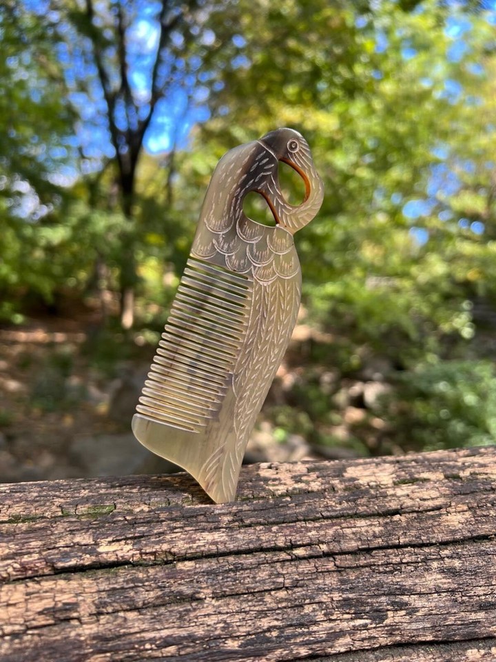 Authentic Ox Horn Comb Thickened Yak Horn Hair Comb Massage Comb Hair