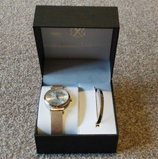 CXL by Christian Lacroix Stunning Analog Watch & Bangel Set. With Display Box.