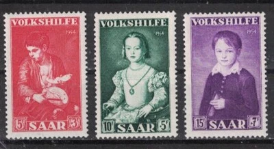 SAAR:1954 SC#B101-B103 MLH Paintings Child AP516 - Image 1 of 2