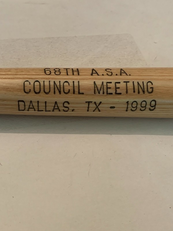 1999 68th ASA Council Meeting Dallas Texas Louisville Slugger Mini Baseball Bat