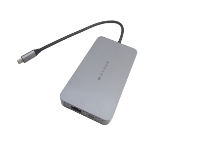 Hyper HDM1H Dual 4K HDMI 10 in 1 Type-C Hub Adapter For M1 M2 M3 MacBooks Pro.