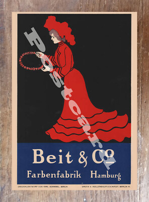 Historic Beit & Co Ink Red On Black 1890s Advertising Postcard
