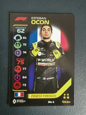 2020 Topps Turbo Attax F1 Formula 1 Finest French #8 Esteban Ocon