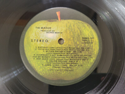 The Beatles' 1968 First Pressing White Album MFD by Capitol