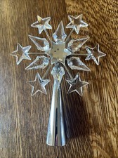 Swarovski Crystal Silver Chrome Plated Christmas Tree Topper