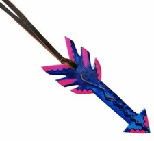 Hand painted tie on saddle arrow blue and pink