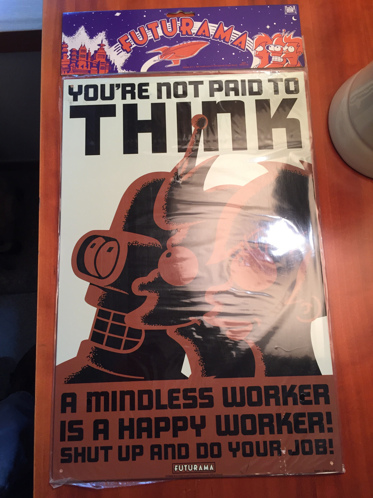 Futurama All Six (6) 16" H x 10" W Collectable Tin Metal Sign Rocket USA = RARE