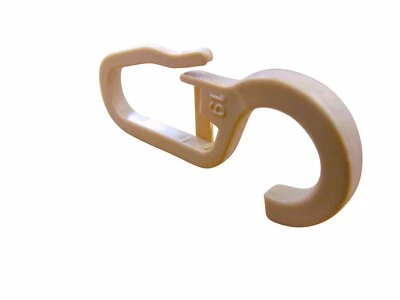 rewagi® 25-1000 ganci a clip beige Ø 10 mm - per anelli per tende - ganci pieghevoli
