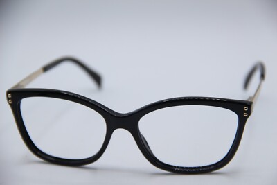 NEW MOSCHINO MOS504 807 BLACK GOLD AUTHENTIC FRAMES EYEGLASSES 53-16