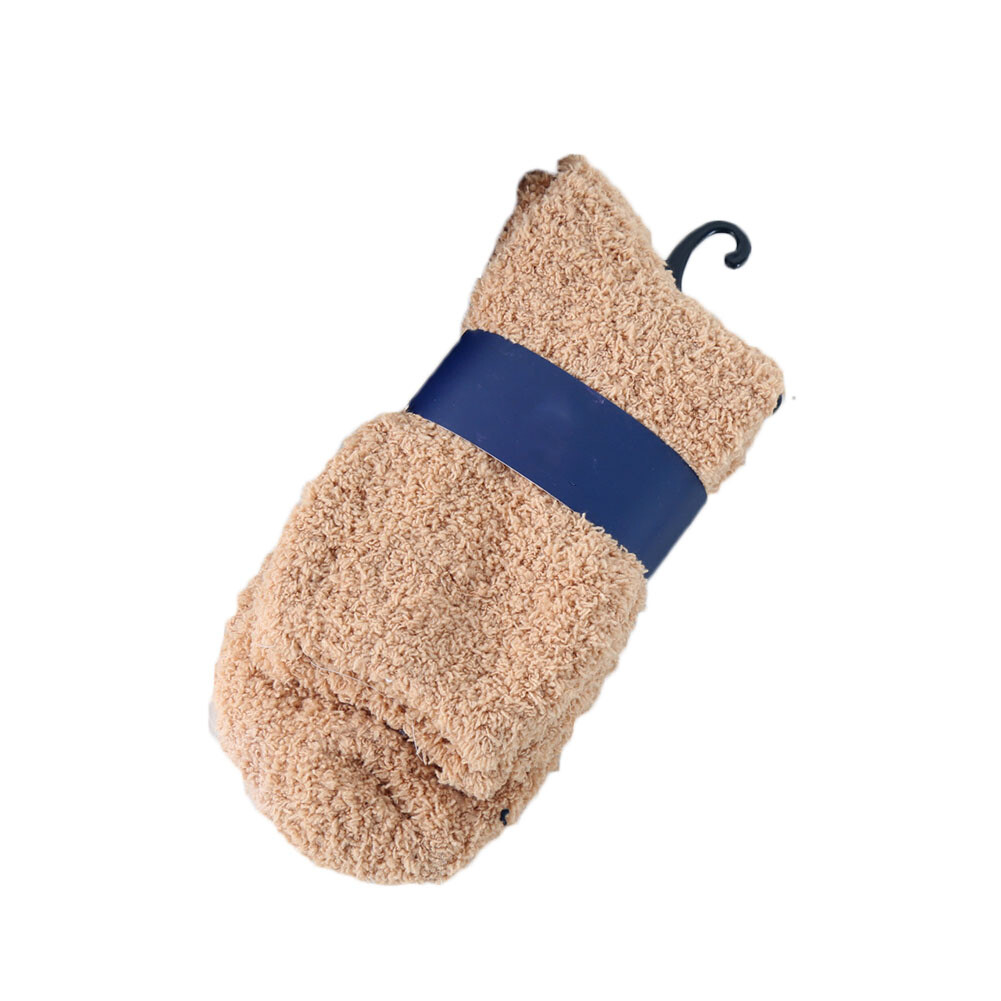 Coral Velvet Plush Unisex Socks for Women & Men - Breathable Casual Fashion Solid Short Socks-image