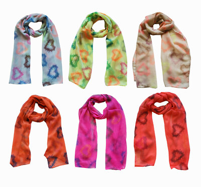  Scarf  Heart Lightweight Scarves for Women Girls Spring Fall Fashionsolid  