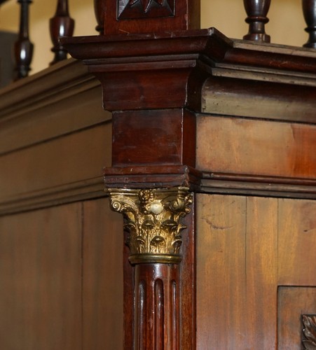 HERVORRAGENDER ANTIKER SCHRANK 18. JAHRHUNDERT 1760 THOMAS CHIPPENDALE LEINENPRESSE - Bild 11 von 24