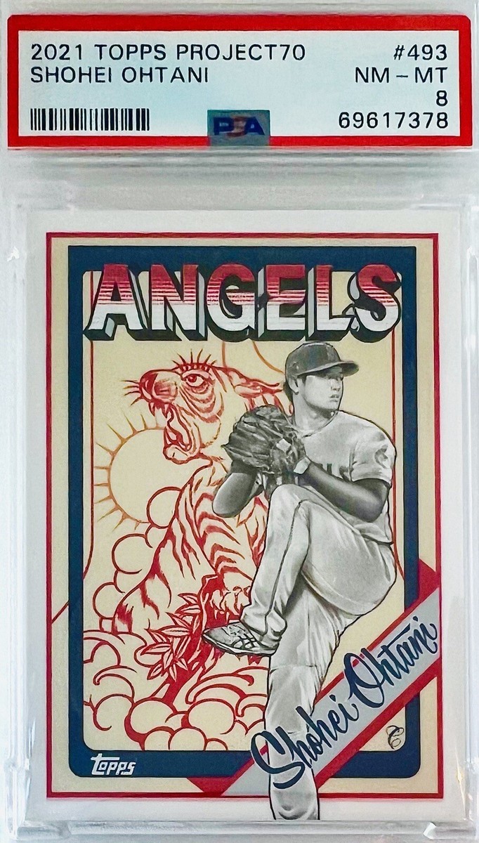 2021 Topps Project 70 Shohei Ohtani By Mister Cartoon #493 PSA 8