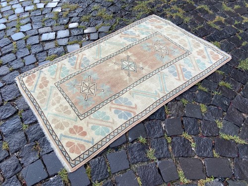 Turkish Antique rug Bohemian Area rug Oushak rug Vintage Rug Handmade wool rug