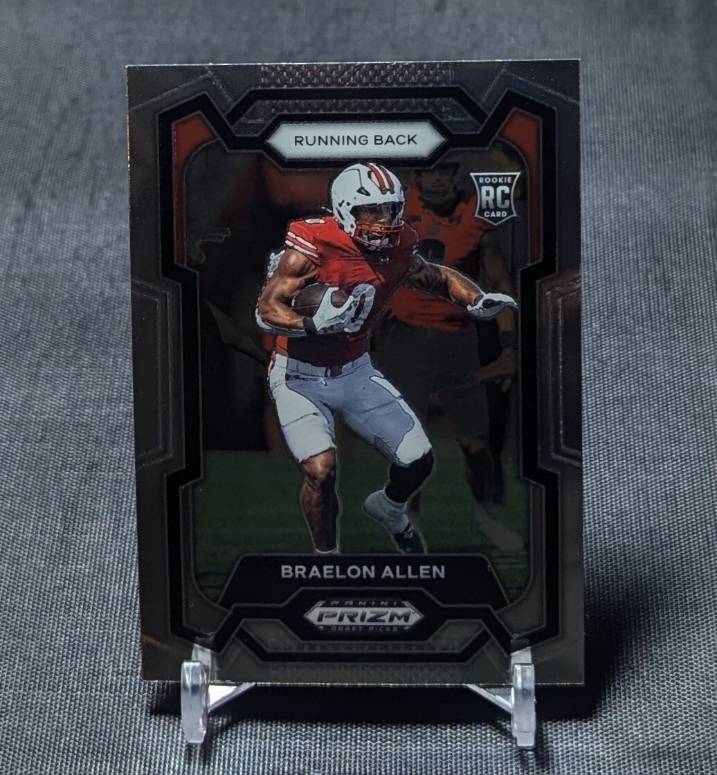Braelon Allen Rookie RC 2024 Prizm Draft Picks Card #129 Wisconsin Badgers/Jets
