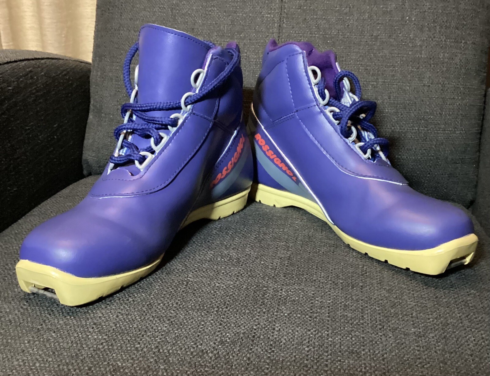 SALOMON Stivali da sci di fondo Rossignol NNN ll da uomo viola taglia 9 10? Made in Italy NUOVO