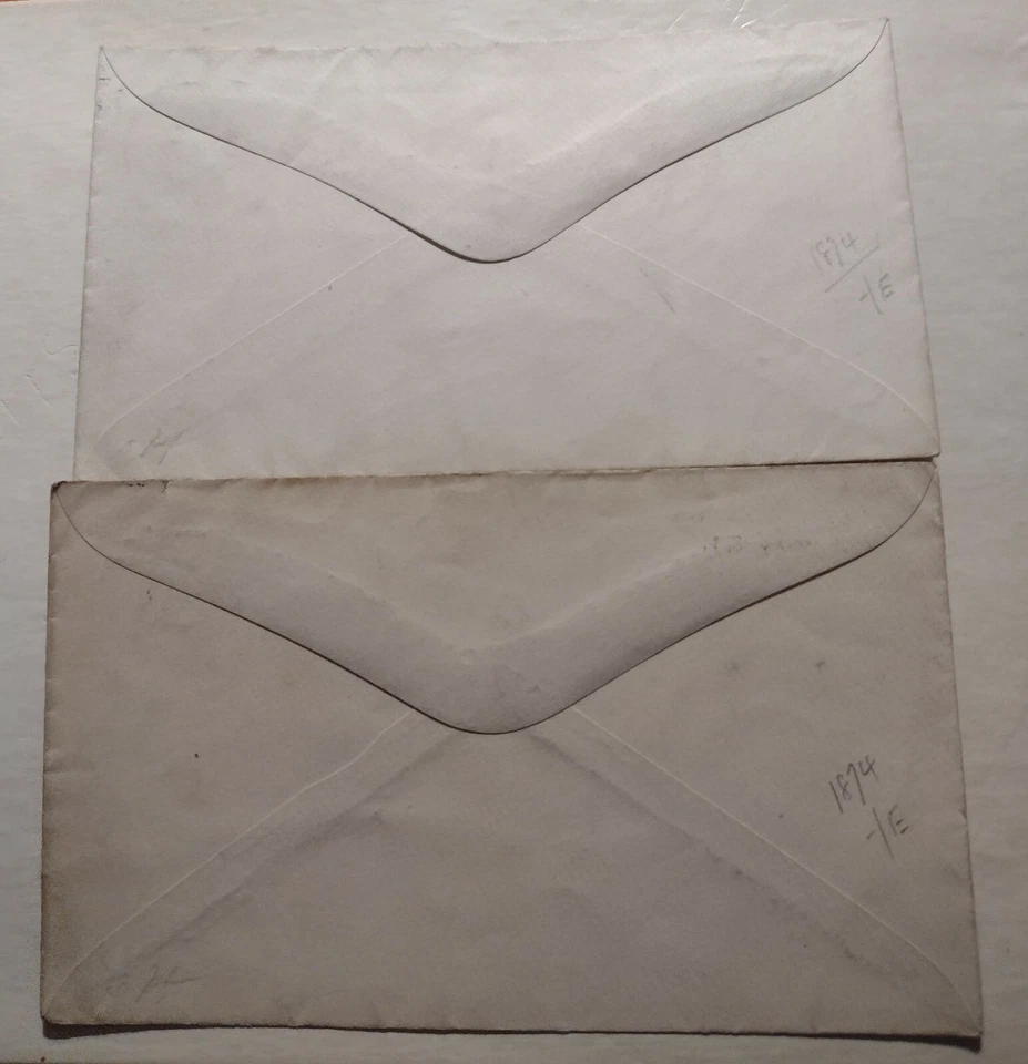 United States Scott#U113&U113a. Envelope 1886 Used Light Blue&,Dark Blue Very... - Image 2 of 2