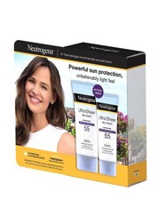 Nuetrogena 2pk - 5oz  3oz ULTRA SHEER Dry-Touch SUNSCREEN Broad Spectrum SPF 55