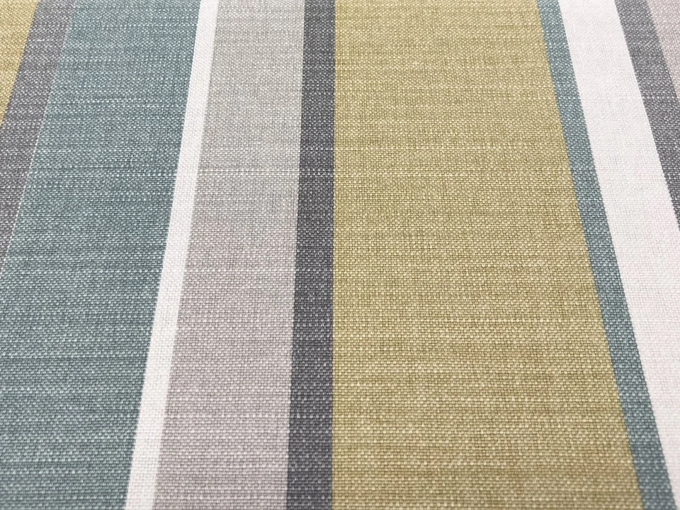 Tela para cortinas Romo impresa a rayas en bloque - Lorcan / Diente de león 7 yardas 7794/02 Foto 3 de 4