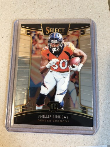Phillip Lindsay Denver Broncos Panini Select 2018 NFL CONCOURSE Rookie Card - Picture 2 of 11