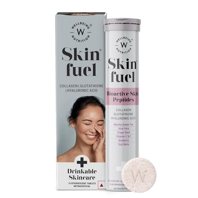 Wellbeing Nutrition Skin Fuel Glutathione Tablets for Glowing Skin 15 Tab