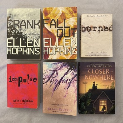 6 Ellen Hopkins Books / Impulse, Perfect, Fallout, Crank, Burned