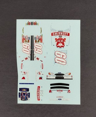 2001 Geoff Bodine #09 Smirnoff Ice 1/64 Waterslide Decals 