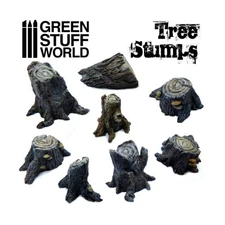 Green Stuff World Terrain Tree Stumps Pack New