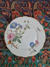 Teller auf Fuß Porzellan Luxus 19. Jh. Ed Person Paris Vintage Floral 4/4
