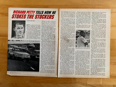 1966 Print Article Richard Petty Tells How He Stokes The Stokers Plymouth 3 Page