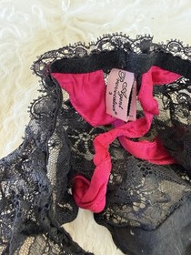 AGENT PROVOCATEUR MADDY Black & Fuchsia 3 Piece Lingerie Set 34D/3/3