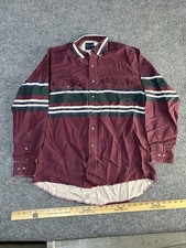 Wrangler Shirt Mens 17 35 Western Button Down X-Long Tails Brushpopper