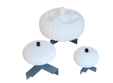 Dock Edge 95-072-F 12" White Corner Mount Inflatable Dock Wheel – Marine Use