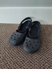 Crocs Mary Jane Shoes Womens Size 9 Black Str...