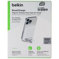 Belkin BoostCharge Wireless Magnetic Power Bank  Stand - White BPD004BTWT 