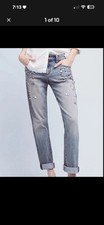 PILCRO LETTERPRESS Anthropologie Hyphen 30 Jewel Embellished Rhinestones Jeans