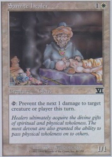 Samite Healer - Heavily Played, English