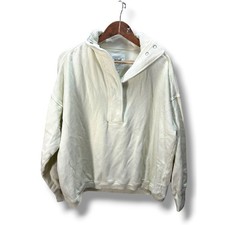 Aerie Light Yellow Quarter Snap Cozy Oversized Pullover Size XS